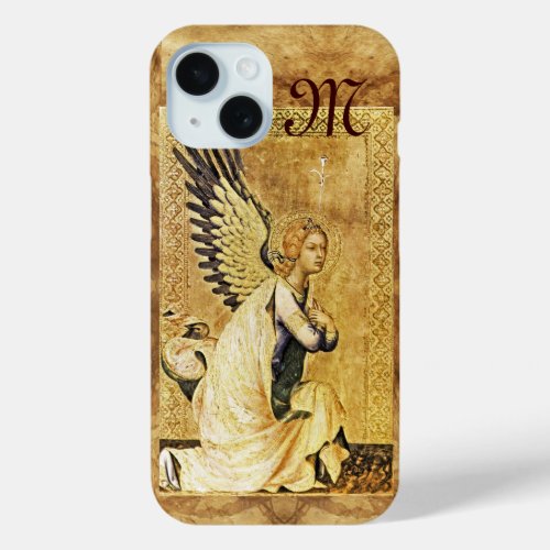 ANNUNCIATION ANGEL MONOGRAMParchment iPhone 15 Case