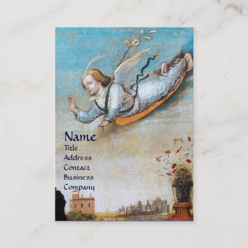 ANNUNCIATION ANGEL MONOGRAM Pearl paper Business Card