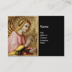 ANNUNCIATION ANGEL MONOGRAM, Red Ruby Business Card