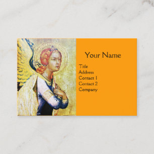 ANNUNCIATION ANGEL,Orange Gold Yellow Business Card