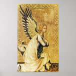 ANNUNCIATION ANGEL POSTER<br><div class="desc">Elegant and classic medieval masterpiece in gold yellow, white,  and blue colors..Detail from Orsini-Altar Scene. Italian Painter Simone Martini was a major figure In the development of early Italian Painting and greatly influenced the development of the International Gothic Style.Photography and digital treatment for better printing by Bulgan Lumini</div>