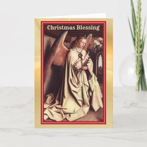 Annunciation Angel Vintage Art Christmas Card