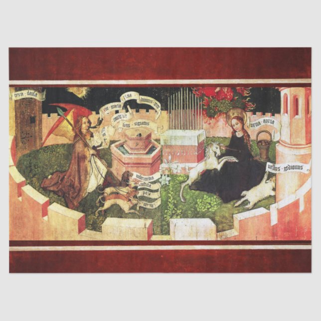 ANNUNCIATION AS THE MYSTICAL HUNT OF UNICORN TISSUE PAPER (Front)