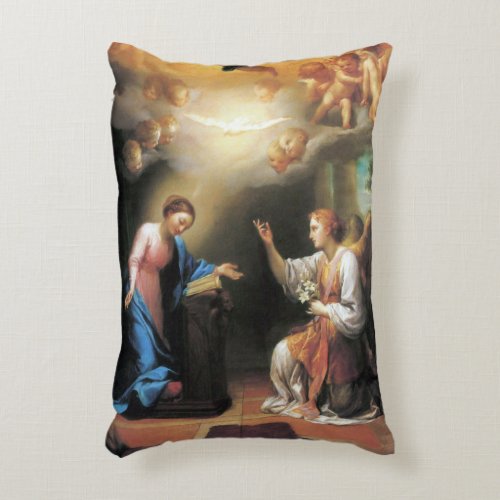 Annunciation by Anton Raphael Mengs Accent Pillow
