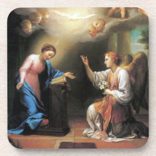 Annunciation by Anton Raphael Mengs Beverage Coaster