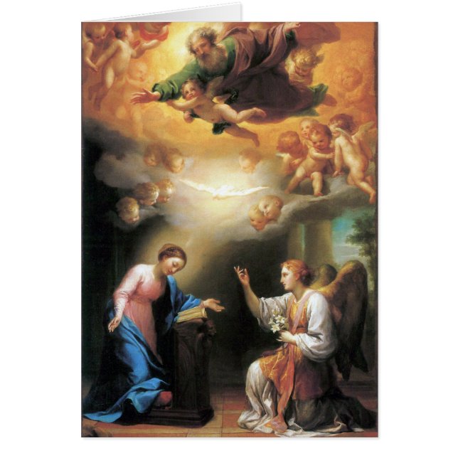 Annunciation by Anton Raphael Mengs Cards (Front)