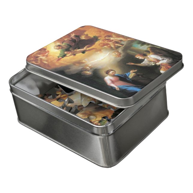 Annunciation by Anton Raphael Mengs Jigsaw Puzzle (Lid Open)