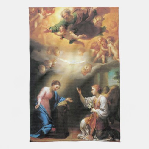 Annunciation by Anton Raphael Mengs Kitchen Towel