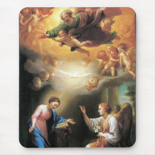 Annunciation by Anton Raphael Mengs Mouse Pad (Front)