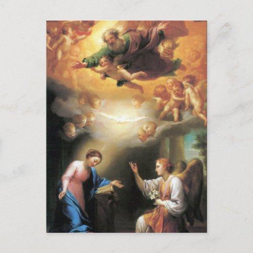 Annunciation by Anton Raphael Mengs Postcard