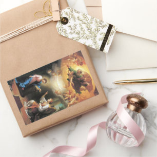 Annunciation by Anton Raphael Mengs Rectangular Sticker