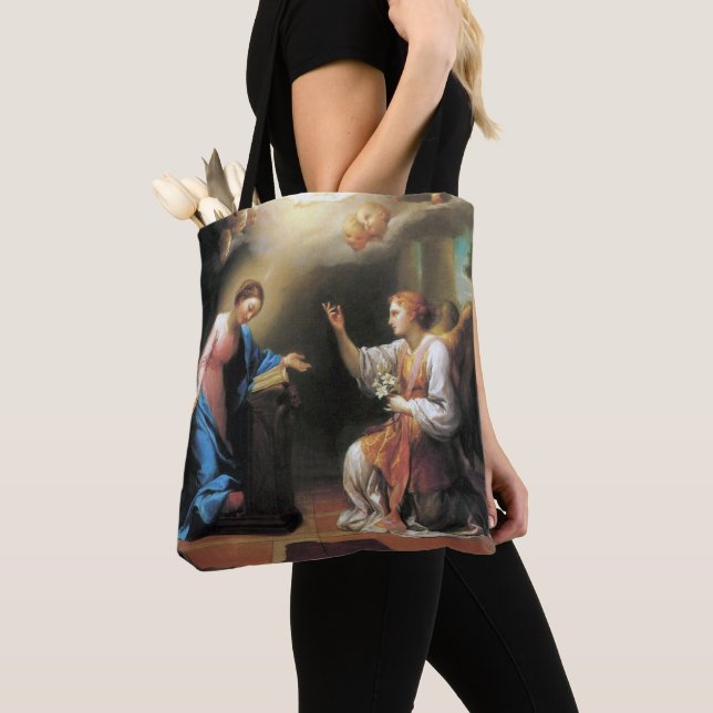 Annunciation by Anton Raphael Mengs Tote Bag (Close Up)
