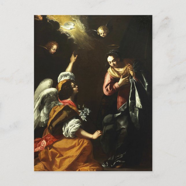 Annunciation by Artemisia Gentileschi Postcard (Front)