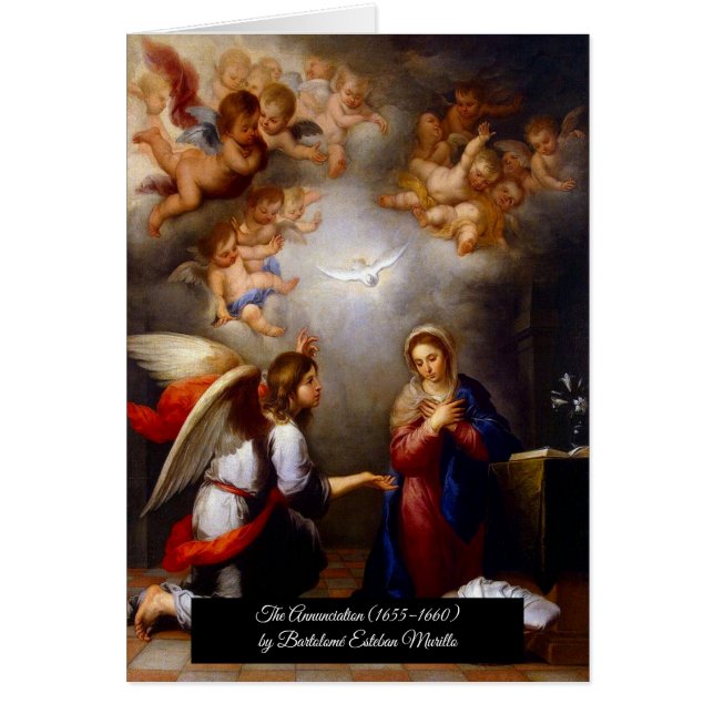 Annunciation by Bartolomé Esteban Murillo Cards (Front)