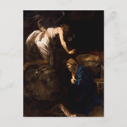 Annunciation by Caravaggio 1608 Postcard