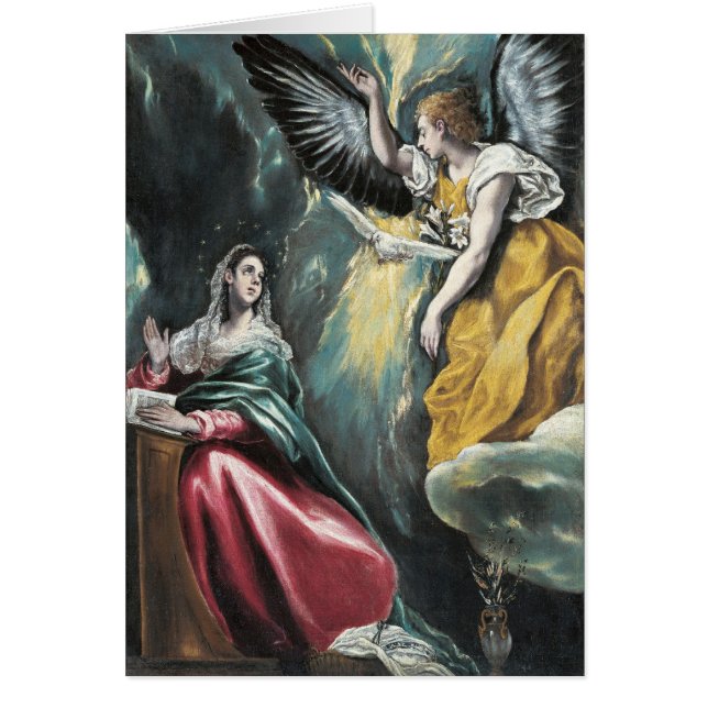 Annunciation by El Greco Cards (Front)