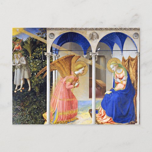 ANNUNCIATION by FRA ANGELICO Christmas   Holiday Postcard