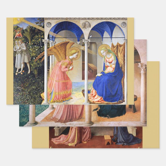 ANNUNCIATION by FRA ANGELICO  Christmas Wrapping Paper Sheets (Set)