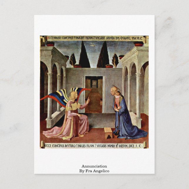 Annunciation By Fra Angelico Postcard (Front)