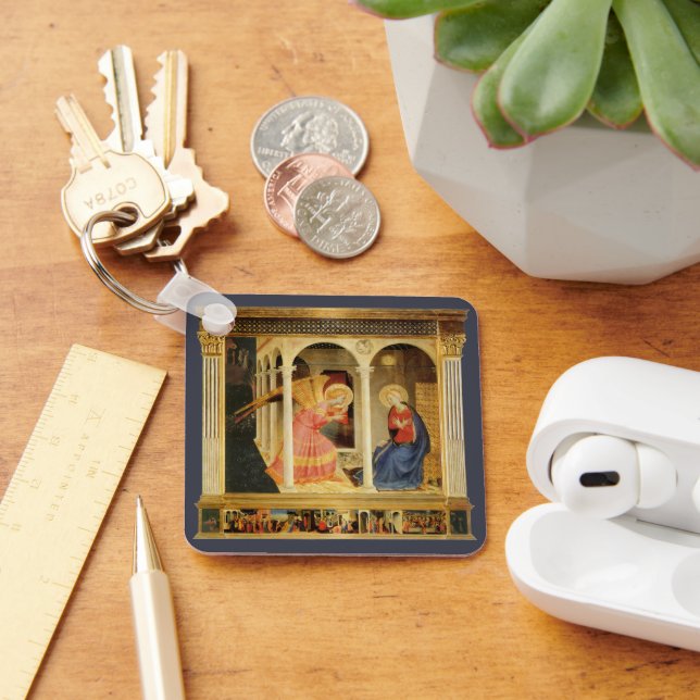 Annunciation by Fra Angelico, Renaissance Fine Art Keychain (Desk)