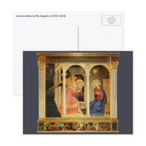 Annunciation by Fra Angelico, Renaissance Fine Art Postcard