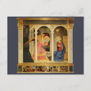Annunciation by Fra Angelico, Renaissance Fine Art Postcard