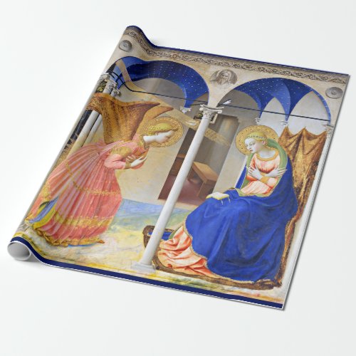 ANNUNCIATION by Fra Beato Angelico Christmas Wrapping Paper