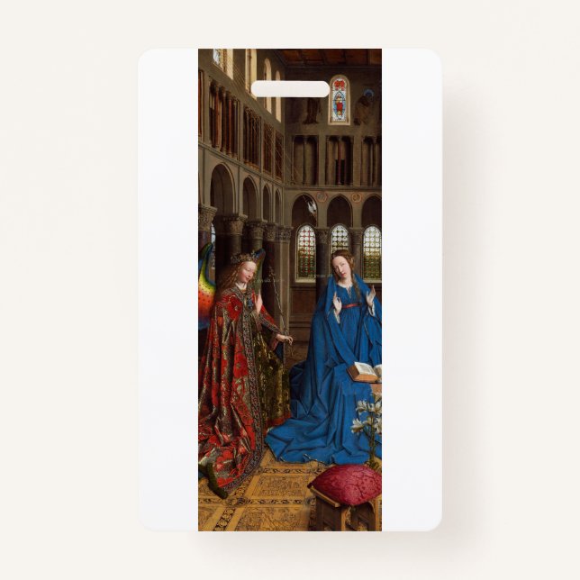 Annunciation by Jan van Eyck Badge (Front)