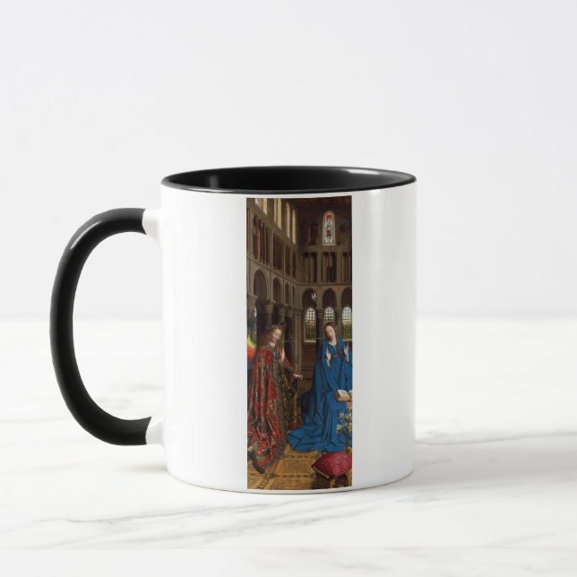 Annunciation by Jan van Eyck Mug (Left)