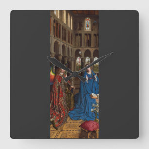 Annunciation by Jan van Eyck Square Wall Clock