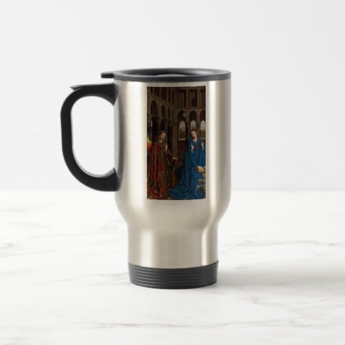 Annunciation by Jan van Eyck Travel Mug