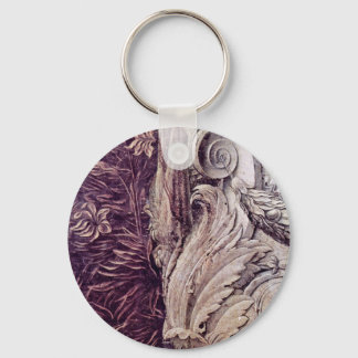 Annunciation  By Leonardo Da Vinci Keychain