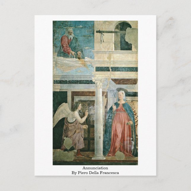 Annunciation By Piero Della Francesca Postcard (Front)