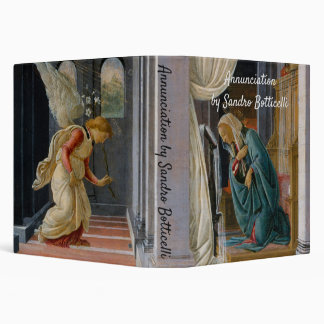 Annunciation by Sandro Botticelli 3 Ring Binder