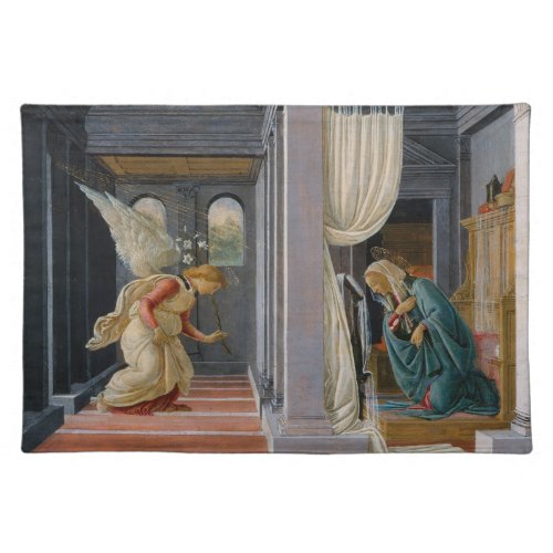 Annunciation by Sandro Botticelli Cloth Placemat