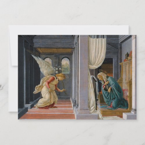 Annunciation by Sandro Botticelli Invitation