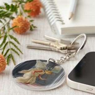 Annunciation by Sandro Botticelli Keychain