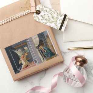 Annunciation by Sandro Botticelli Rectangular Sticker