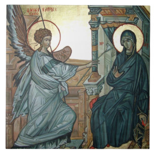 Annunciation - Byzantine Icon Tile