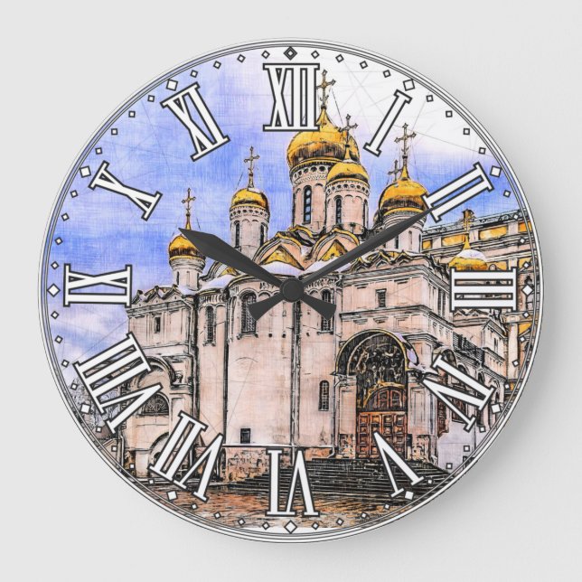 Annunciation Cathedral. Moscow Kremlin. Russia.  Large Clock (Front)