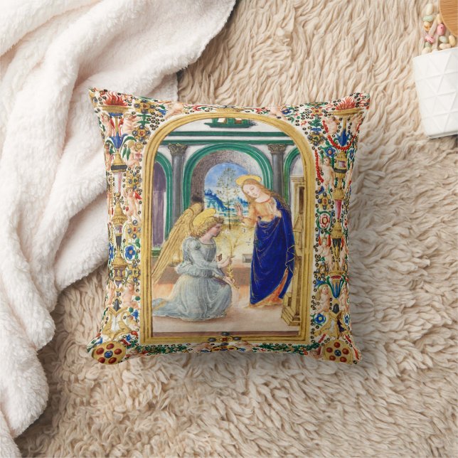 Annunciation Christmas  Throw Pillow (Blanket)