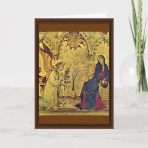 Annunciation Detail By Martini Simone Card