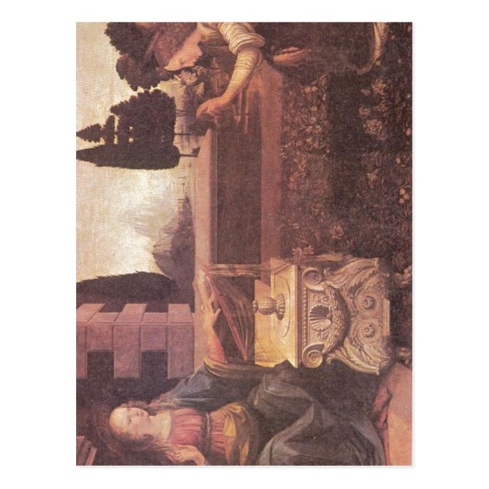 Annunciation Leonardo da Vinci Date  circa 1473 1 Postcards