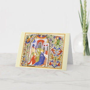 Annunciation medieval illumination note card
