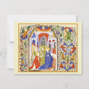 Annunciation medieval illumination note card