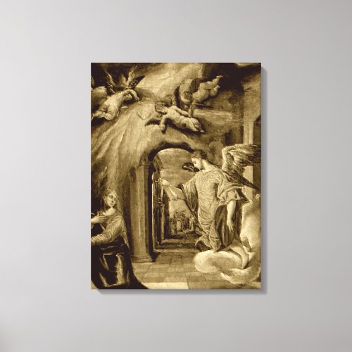 Annunciation of Blessed Virgin Mary Canvas Print