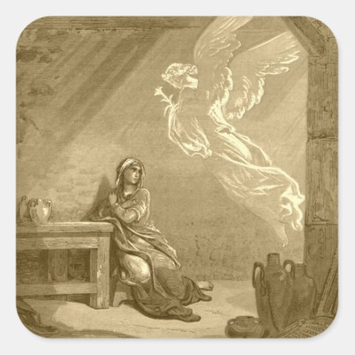Annunciation of Blessed Virgin Mary Square Sticker