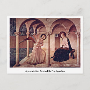 Annunciation Painted By Fra Angelico Postcard