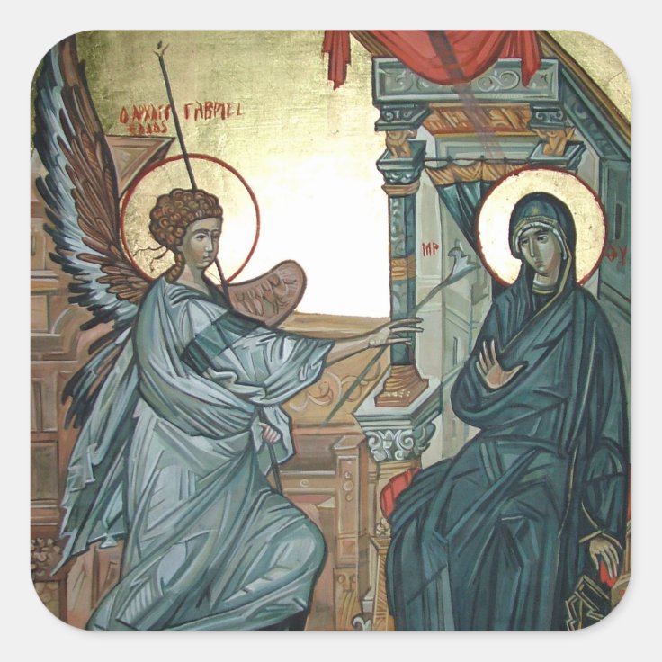 Annunciation Square Sticker | Zazzle