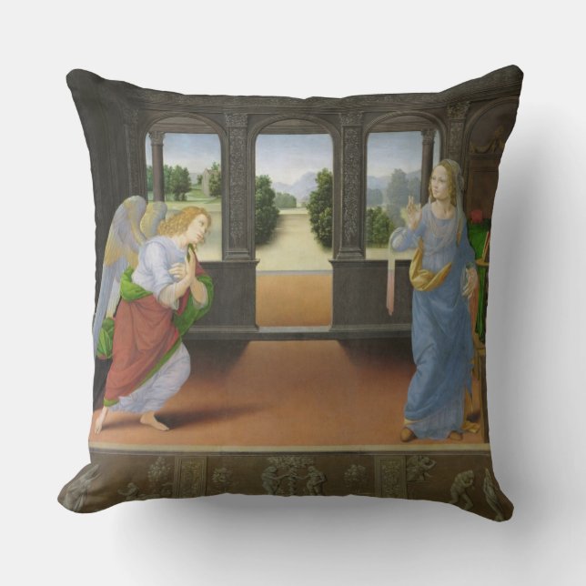 Annunciation Throw Pillow (Front)